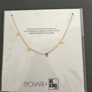 NWOT Gold “Hope” necklace. 3 available.  Approx 18 inches long.